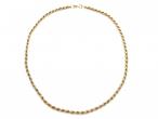 Vintage 9kt yellow gold rope link chain