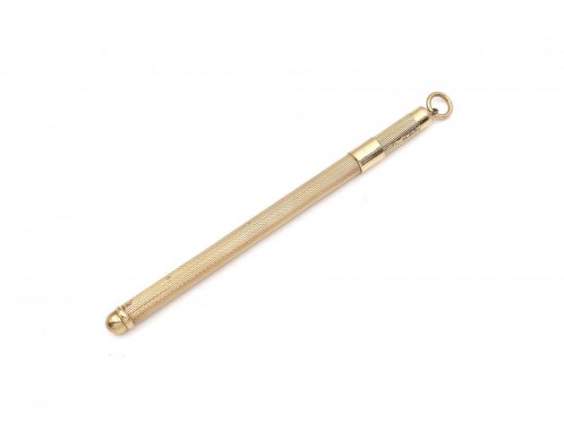 Vintage 9kt yellow gold cocktail swizzle stick