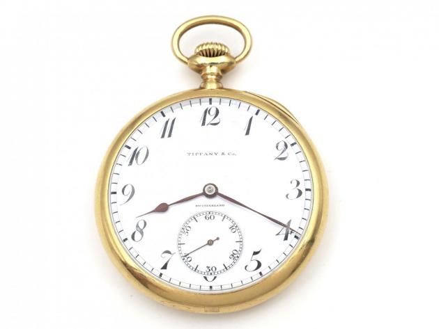Tiffany & Co. 18kt yellow gold pocket watch, circa 1915