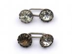 Antique sterling silver and paste cufflinks