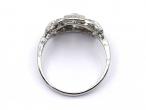 Art Deco openwork diamond cluster ring in platinum