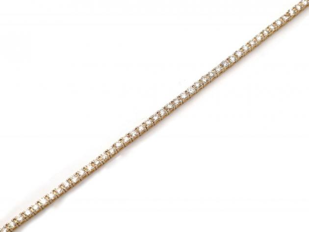3.00ct diamond line bracelet in 18kt yellow gold