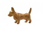 15kt yellow gold Ester dog brooch