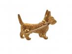 15kt yellow gold Ester dog brooch