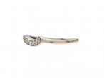 18kt white gold sweeping diamond set ring