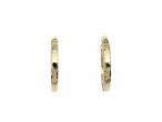 14kt yellow gold small faceted hoop earrings