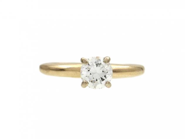 Vintage 0.40ct diamond solitaire engagement ring