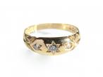 1924 diamond and 18kt yellow gold band