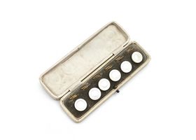 Antique mother of pearl button dress set