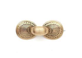 Antique Irish fibula pin in 18kt Wicklow gold by West & Son
