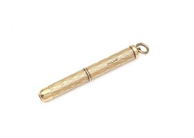 Antique 9kt yellow gold twist cigar piercer