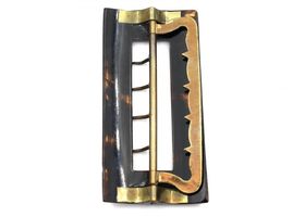 Georgian tortoiseshell buckle with yellow gold inlay