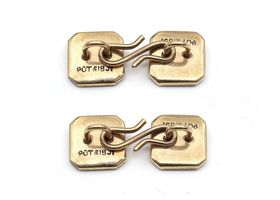 1920s onyx double square cufflinks in 9kt and 18kt gold