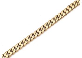 Vintage yellow gold close filed curb link bracelet