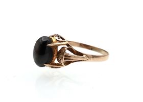 Vintage cat's eye quartz dress ring in 14kt rose gold
