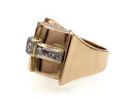 1940s diamond set cocktail ring in 18kt gold