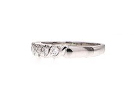 18kt white gold five stone diamond ring