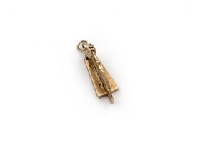 Vintage 9kt yellow gold harp charm