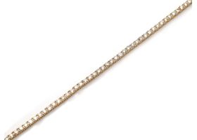 3.00ct diamond line bracelet in 18kt yellow gold