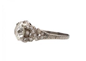 Edwardian 1.96ct Old European cut diamond solitaire ring