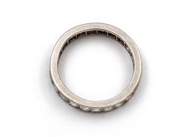French Art Deco diamond set full eternity ring in platinum