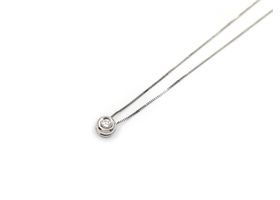 0.10ct floating diamond pendant in 18kt white gold