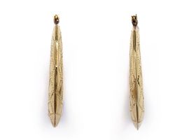 Vintage 10kt yellow gold creole hoop earrings