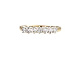 18kt yellow gold diamond seven stone ring
